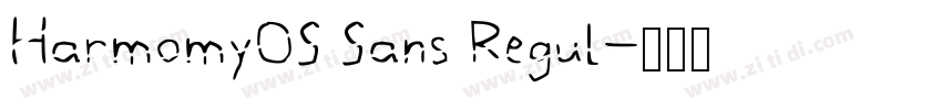 HarmomyOS Sans Regul字体转换